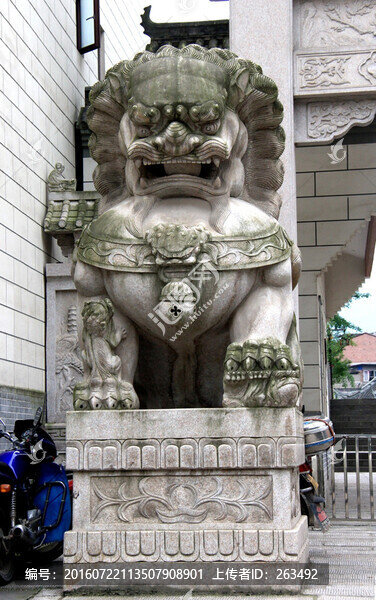石獅子,雄獅,石雕