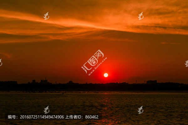 黃昏紅日