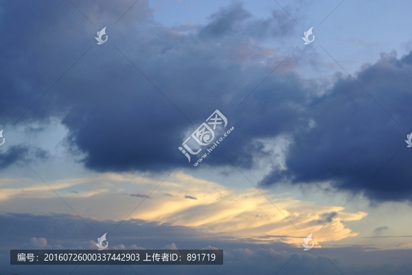 烏云,晚霞