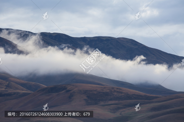 山,云,霧