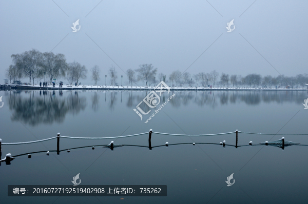 杭州西湖雪景