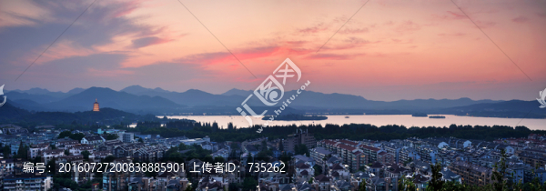 杭州西湖全景