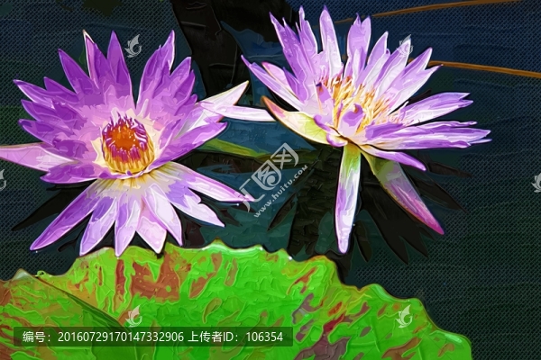 花卉彩色油畫(huà)