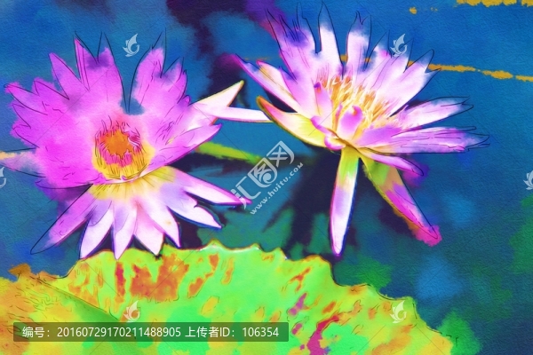 花卉彩色創(chuàng)意畫