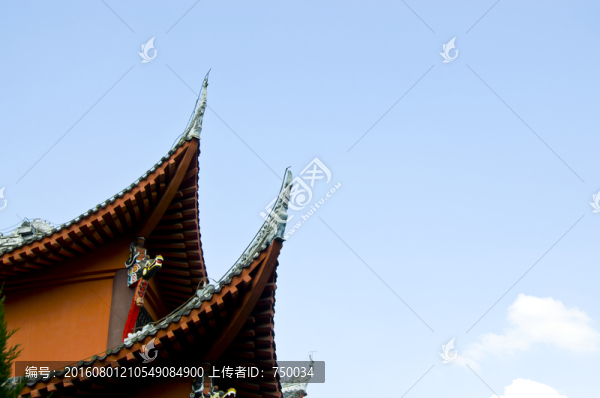 木質(zhì)結(jié)構(gòu)飛檐古建筑攝影