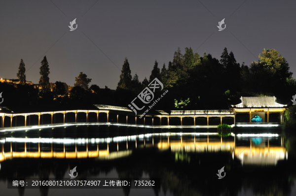 杭州浴鵠灣霽虹橋夜色