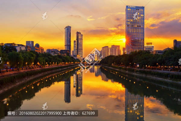 成都錦江夕陽