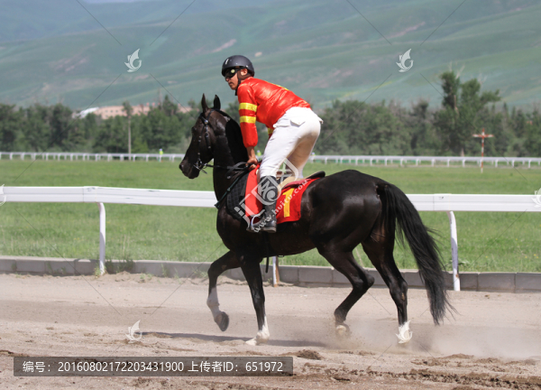 騎賽馬的選手