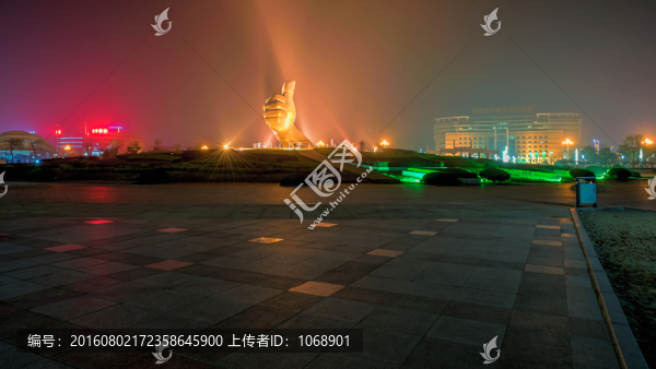 乳山大拇指廣場夜景