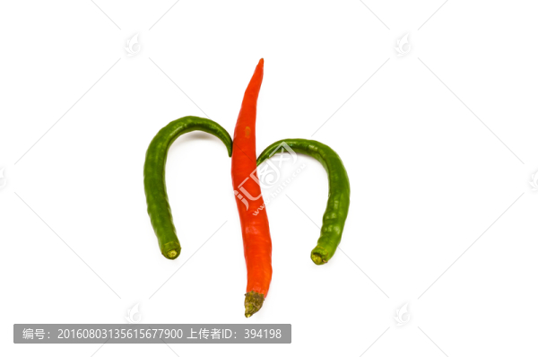 紅色和綠色尖椒