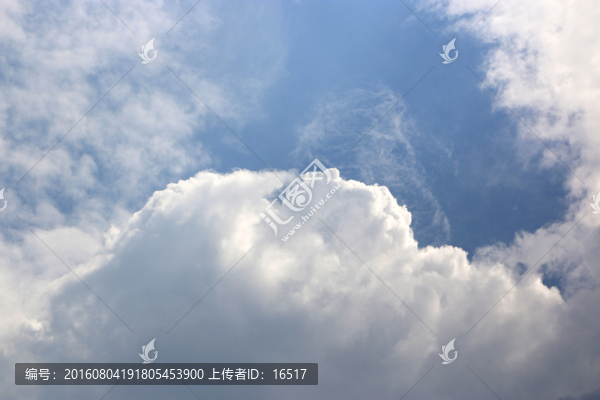 大朵白云,天空