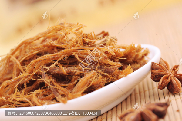 手撕豬肉絲美食小吃
