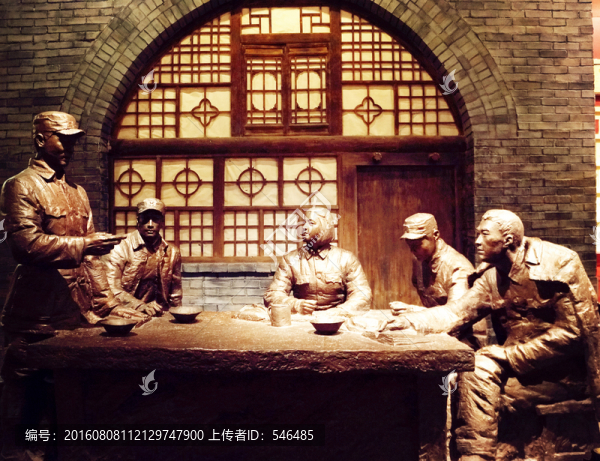 八路,黨小組會(huì)議,雕塑