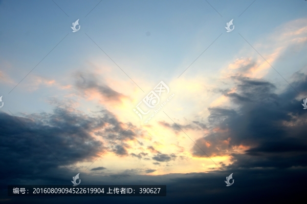 晚霞,天空云彩