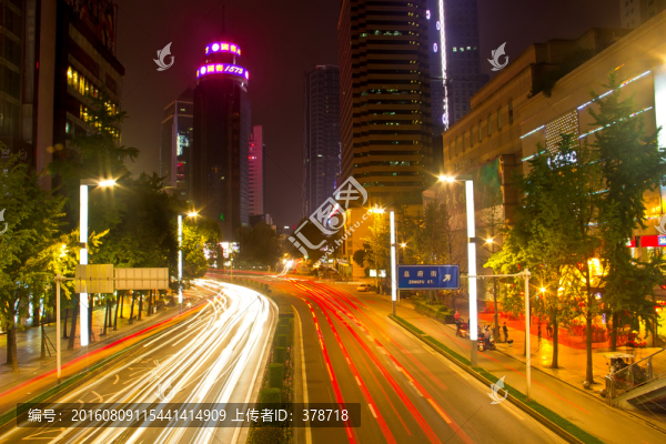成都春熙路總府路夜景