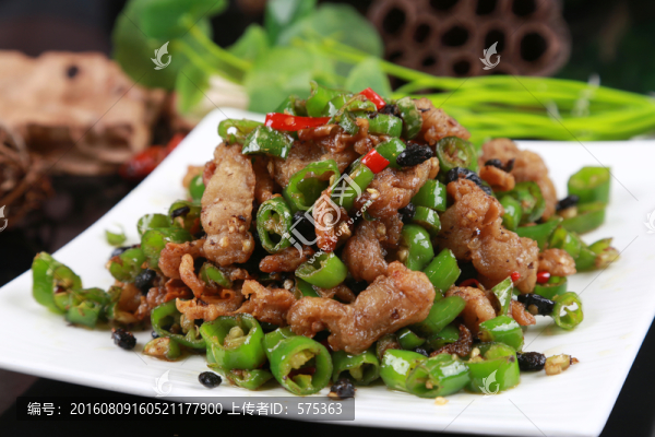 青椒炒油渣