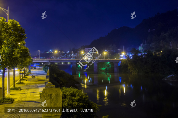 湖北省恩施市黃石大橋夜景