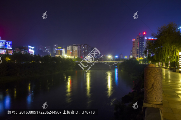 湖北省恩施市清江大橋夜景