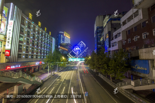湖北省恩施市航空大道夜景