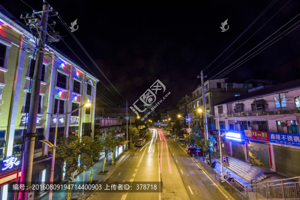 湖北省恩施市學(xué)院路夜景