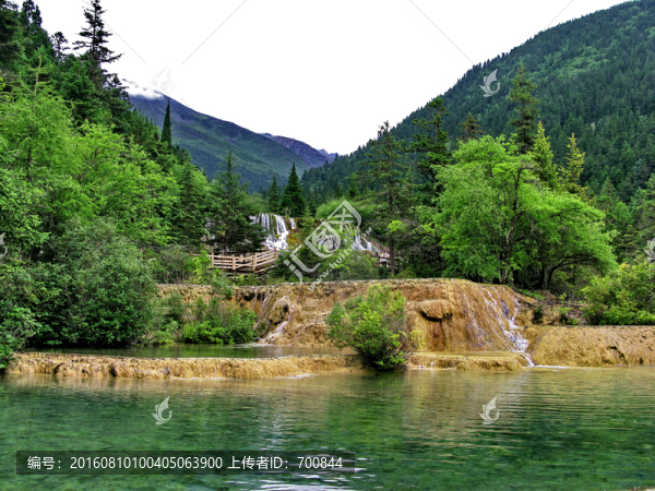 黃龍蓮臺(tái)飛瀑風(fēng)光攝影