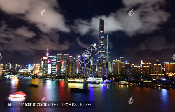 上海外灘建筑,陸家嘴建筑夜景