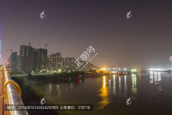 廣東省佛山市東平河堤岸夜景