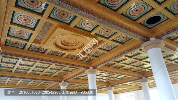 寺廟齋堂天花藻井裝修實(shí)景