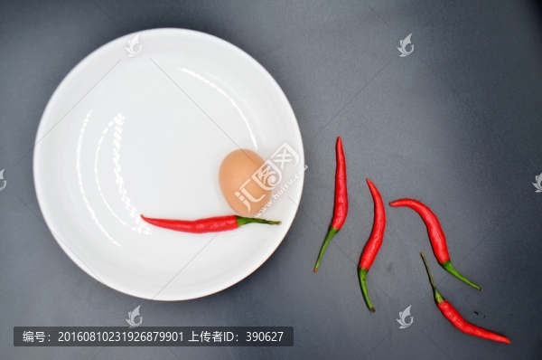 紅辣椒和雞蛋