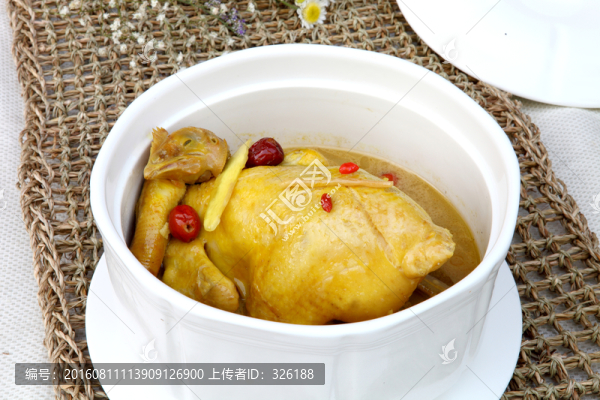 隔水蒸雞