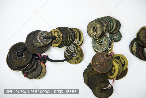 成串的古代錢幣