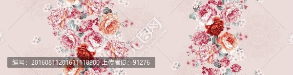 家紡窗簾印花圖案床上用品花紋