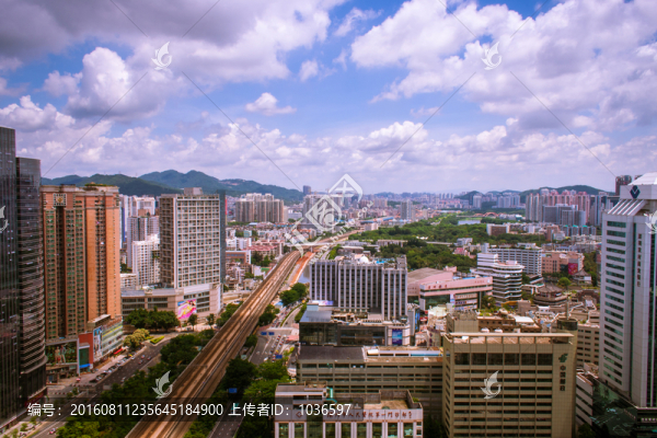 城市風(fēng)光藍(lán)天白云