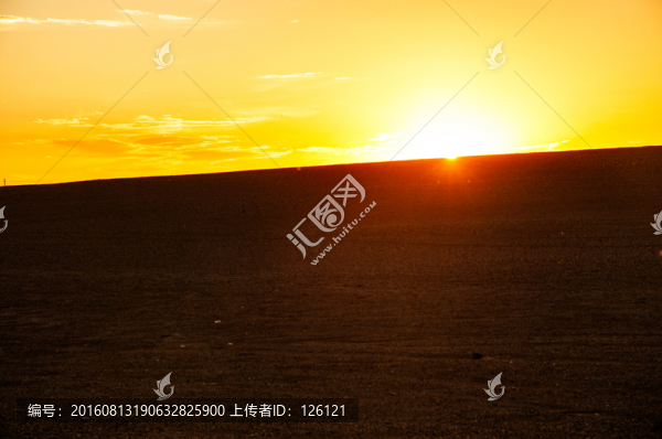 戈壁灘日落