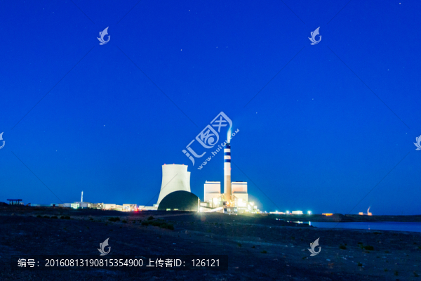 火力發(fā)電廠夜景