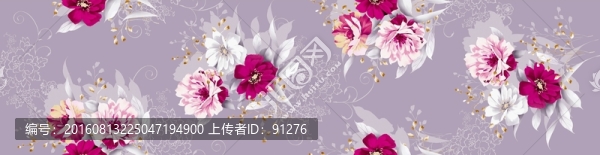 家紡窗簾印花圖案床上用品花紋