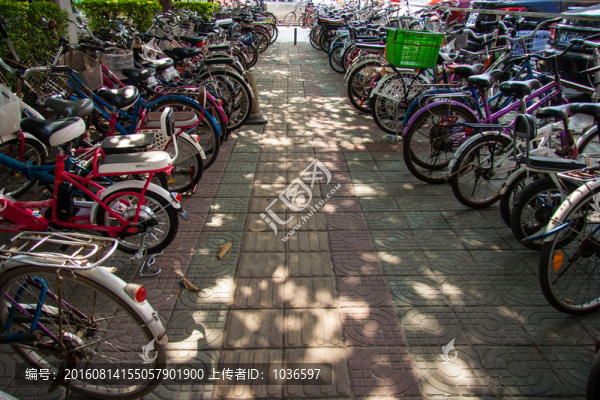 停放的自行車(chē)