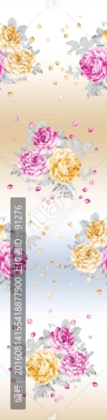 家紡窗簾印花圖案床上用品花紋