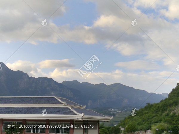 天空,地平線,藍(lán)天,白云,云朵