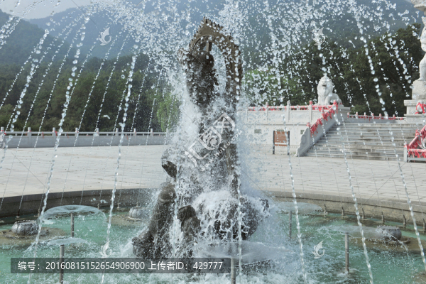 噴水池,蒙山旅游,金剛門