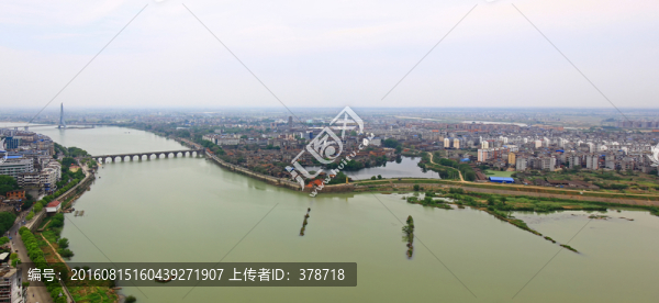 江西省撫州市撫州鳥(niǎo)瞰全景圖