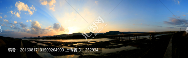 洛河朝霞,高清大圖