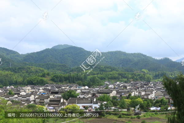 西遞古村落全景圖