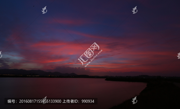 日落,晚霞
