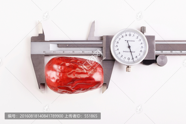 卡尺測量,紅棗