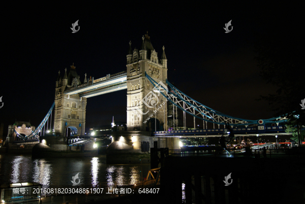 塔橋,夜景,倫敦