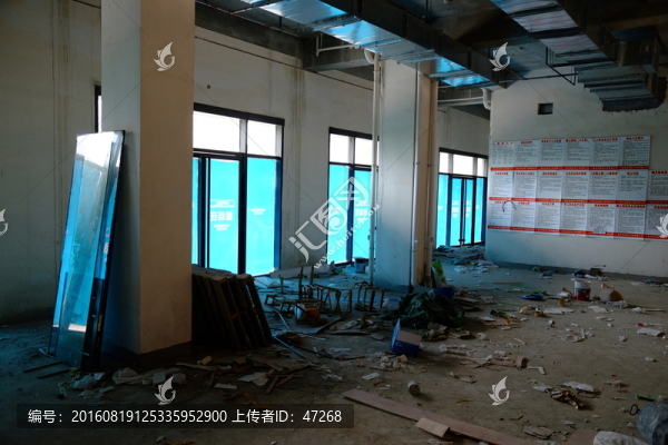 工地,裝修,廢棄,施工