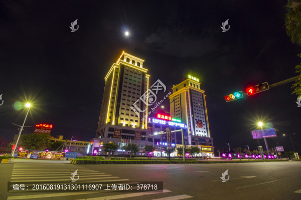 廣東省江門市綠島商城夜景