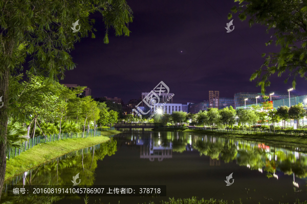 廣東省江門市元寶山公園夜景