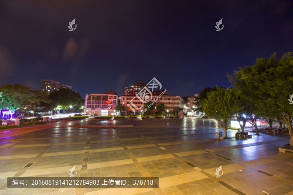 廣東省江門市長堤廣場夜景